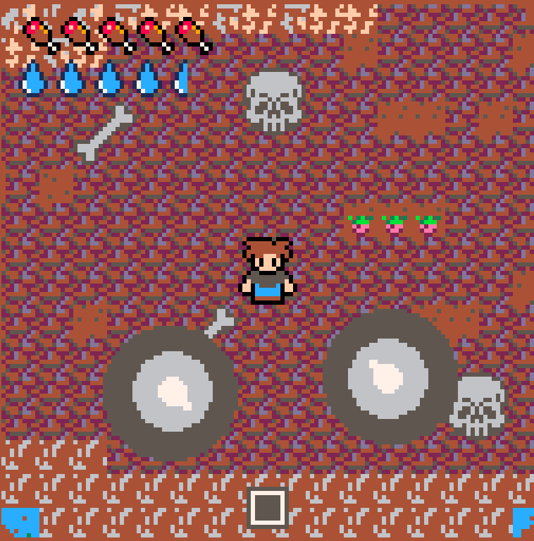 Game screenshot showing character navigating hazards